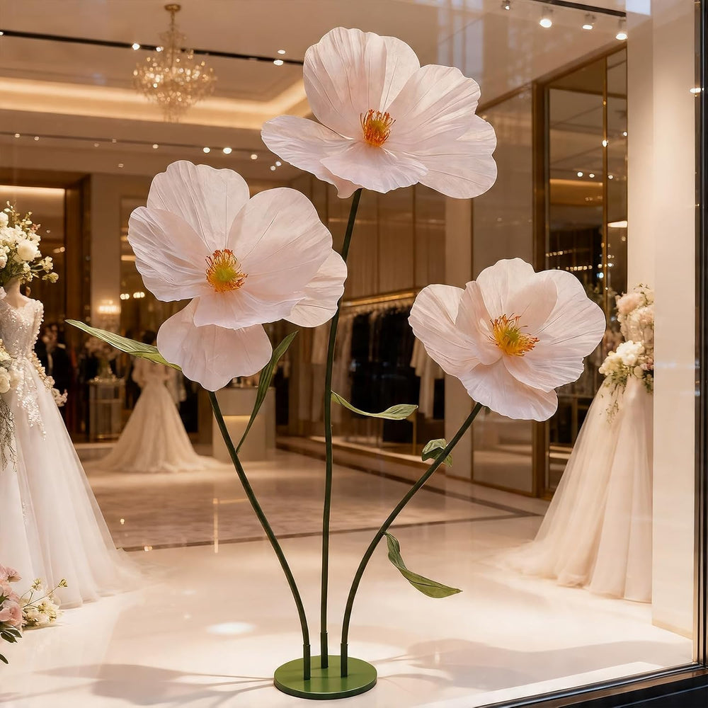 Giant Artificial Flowers for Decoration with Stand,Large Floor Standing Paper...