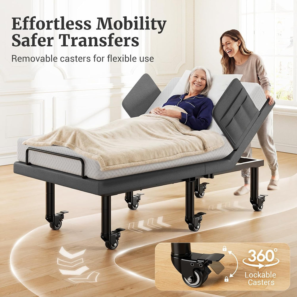 Tami Tami T500 Twin XL Adjustable Bed Frame, Adjustable Base with Head&Fo...