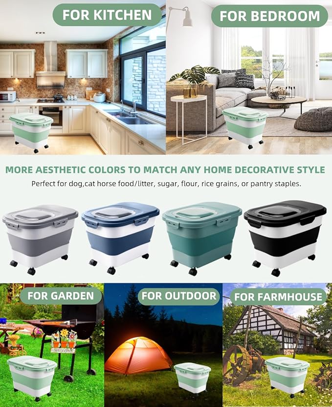 20-30 Lbs Rice Storage Container, Collapsible Food Storage Containers - Image 8