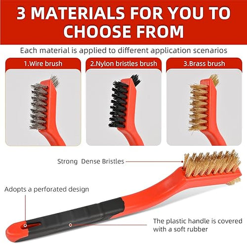 6pcs Wire Brushes for Cleaning Rust, Upgrade Wire Brush Set - Image 2