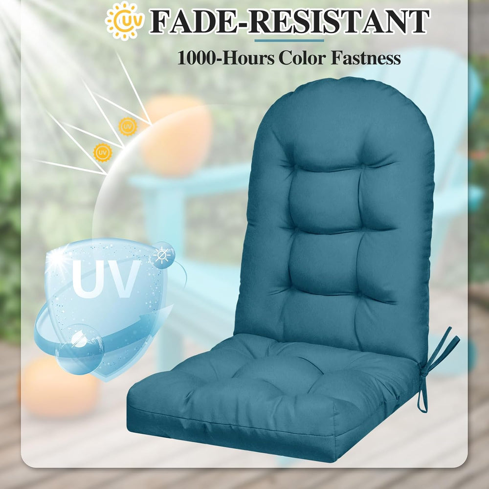 6 Pack Adirondack Chair Cushion, Waterproof Rocking Chair Cushion - Fade Resi...