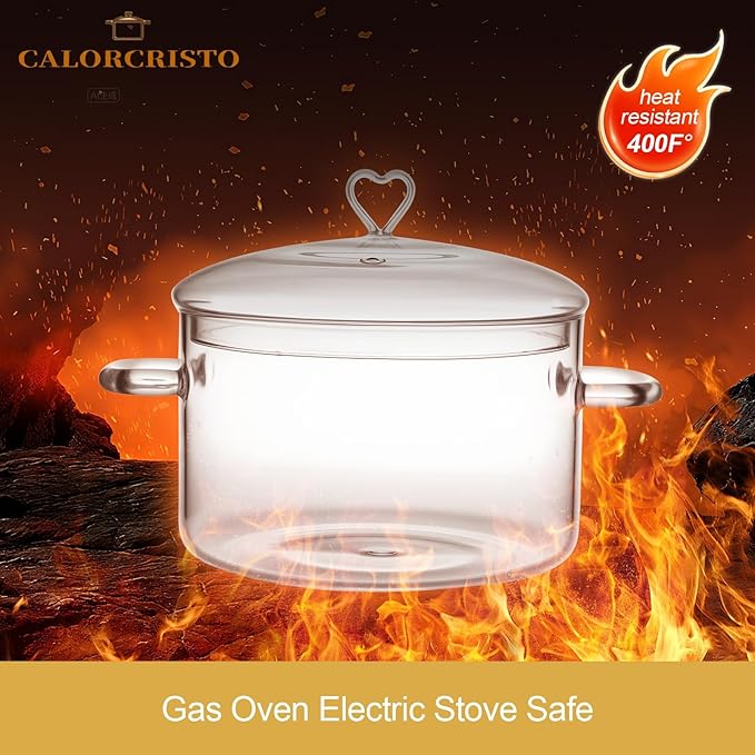 4 L Glass Cooking Pot with Lid, Glass Simmer Pot, Save Energy, Heat Resistant - Image 7