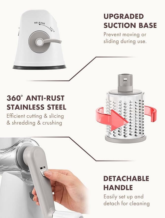 GDL Rotary Cheese Grater Hand Crank