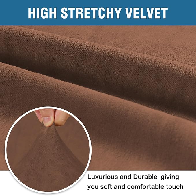 H.VERSAILTEX Stretch Velvet Sofa Covers Large Couch Covers Sofa Slipcovers - Image 3