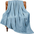 BEDELITE Fleece Blanket Twin Size Washed Blue Throw Blankets by BEDELITE