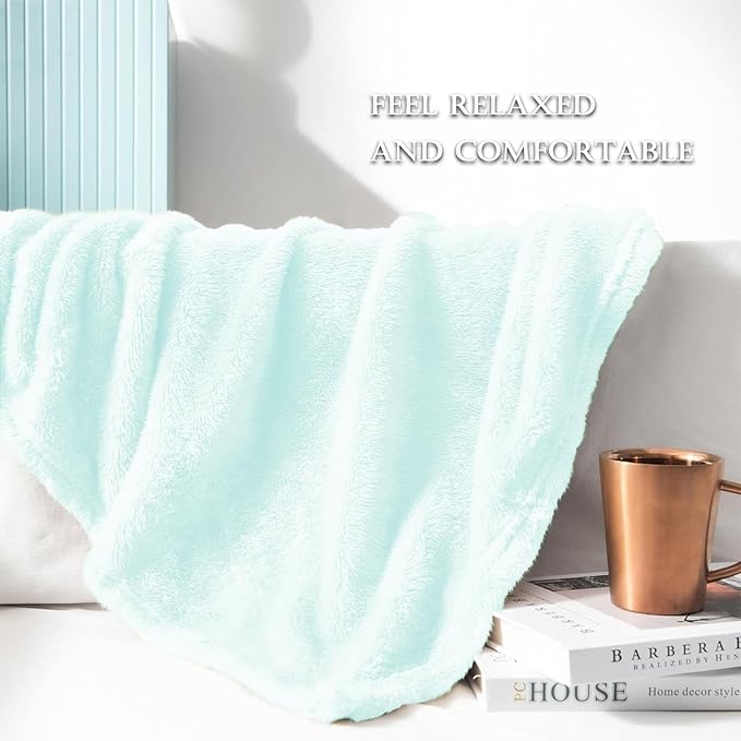 Exclusivo Mezcla Plush Fuzzy Fleece Throw Blanket Extra Large, Super Soft - Image 4