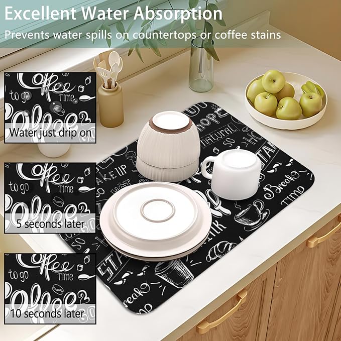 Dish Drying Mat for Kitchen Counter 2 Pack - Image 4