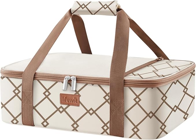 Lifewit Insulated Single Decker Casserole Carrier, Lasagna Lugger Holder by Lifewit