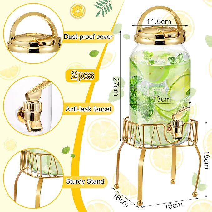 Tanlade 2 Pcs Plastic Drink Dispenser