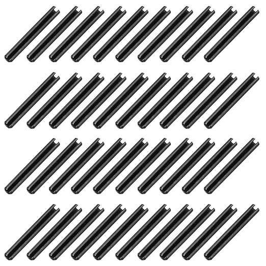 MECCANIXITY 60Pcs Slotted Split Roll Pins 7/50 Inch Dia. 1-1/5 Inch Length 65Mn by MECCANIXITY