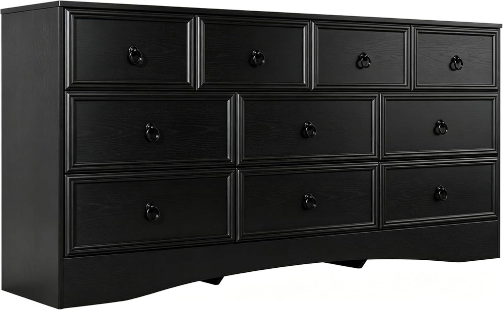 Farmhouse 10 Drawer Dresser for Bedroom – 63'' Long Dresser Wood Ches...