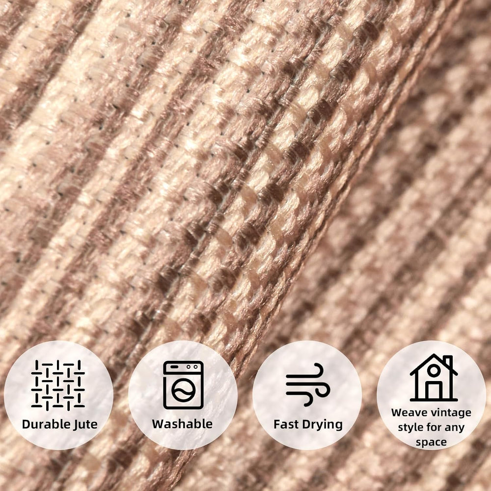 ILANGO Jute Area Rugs for Outdoor, Patio Woven Washable Rugs 5'x7', N...