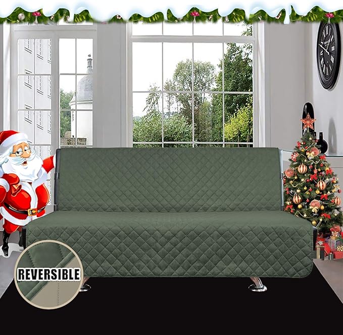 Easy-Going Futon Sofa Slipcover Reversible Sofa Cover Armless Cover Furniture - Image 2