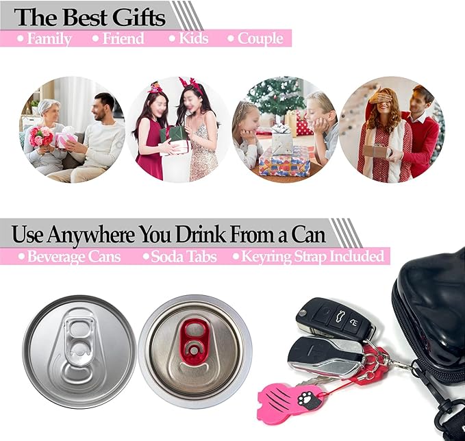 Soda Can Tab Opener Mini Soda Can Cover Easy Tab Opener and Drink Protector - Image 7