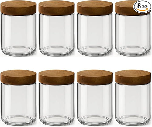 8 Pack 16oz and 10oz Overnight Oats Containers by Osfel