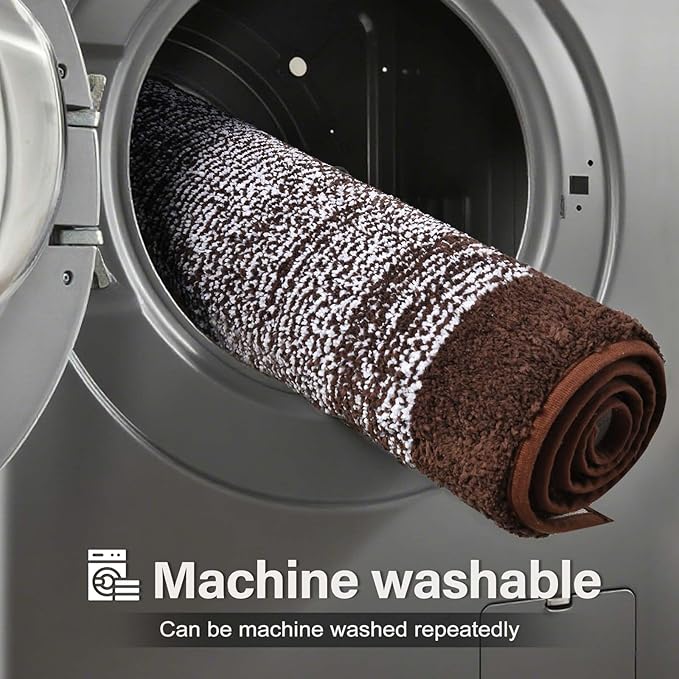 Bathroom Rugs 24x17 Non Slip Washable, Soft Absorbent Quick Dry Mats - Image 9