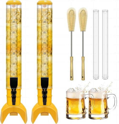 2 Pcs Beer Dispenser, 3L/100 Oz Mimosa Tower by Julymoda