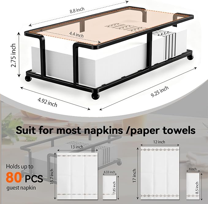 Bathroom Napkin Holder Bathroom Paper Towel Holder Bathroom Guest Towel Holder - Image 2