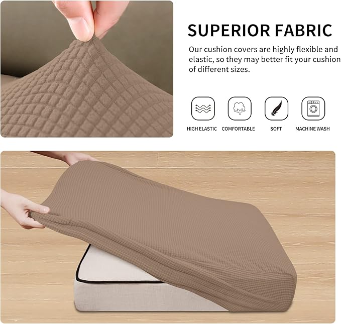 Easy-Going Stretch Individual Loveseat Couch Cushion Cover Sofa Cushion - Image 5