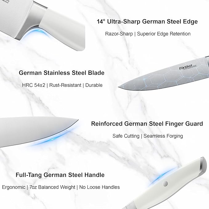 Fikshot 14-Piece Knife Set – German High Carbon Stainless Steel, Professional - Image 5