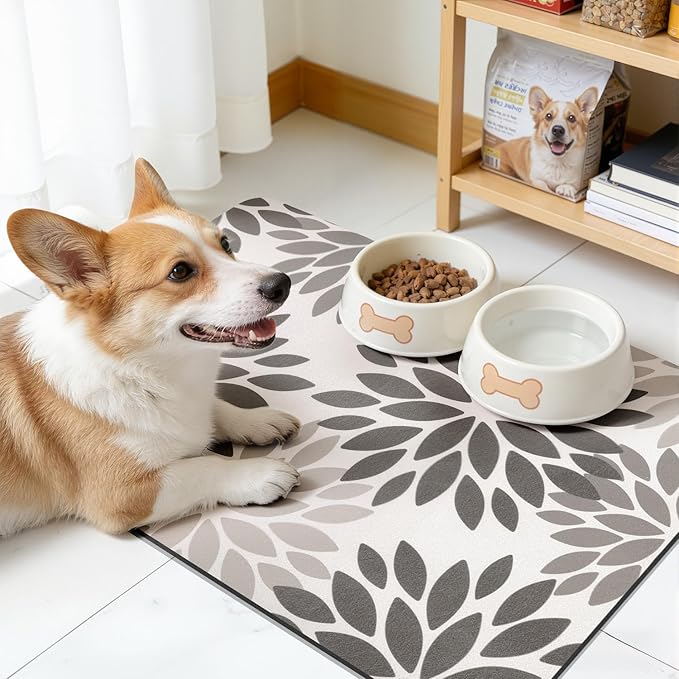 Findosom Floral Dish Drying Mat, Cuttable Drying Mat - Image 4