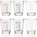 SAIAOKJ Shot Glasses Measuring Cup Set 6 Pack Espresso Shot Glasses Liquid by SAIAOKJ