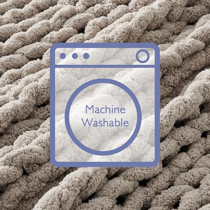 Bigacogo Chunky Knit Throw Blanket - Image 7