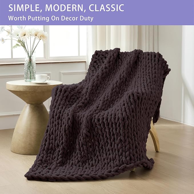 Bigacogo Chunky Knit Throw Blanket - Image 3