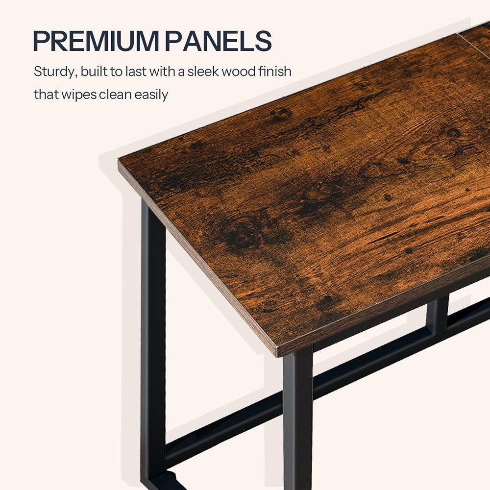 HOOBRO Dining Bench, 47.2 Inch Dining Table Bench, Industrial Style Kitchen B...