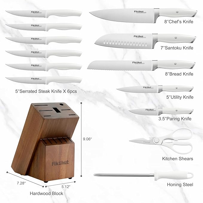 Fikshot 14-Piece Knife Set – German High Carbon Stainless Steel, Professional - Image 3