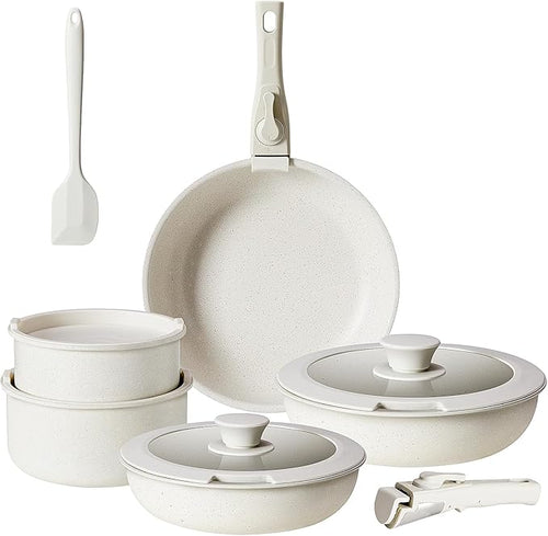 12 Pcs Pots and Pans Set, Non-Stick Pots and Pans Set, by RayBear