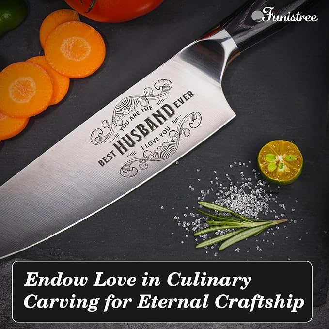 Gifts for Him Husband Men Anniversary Day, 8 inch Professional German Stainless - Image 4