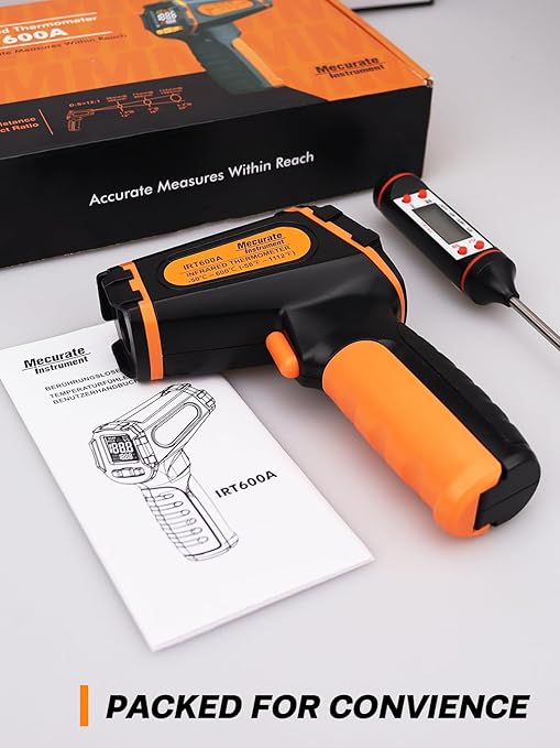 Mecurate Infrared Thermometer Gun -58°F to 1112°F, Laser Temperature Gun - Image 7
