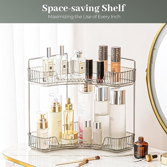 Aveniee Corner Bathroom Counter Organizer, Bathroom Countertop Shelf Makeup - Image 6