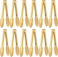 Dimeho 12 Pack Stainless Steel Buffet Tong Gold Serving Tongs 9 Inch Buffet by Dimeho