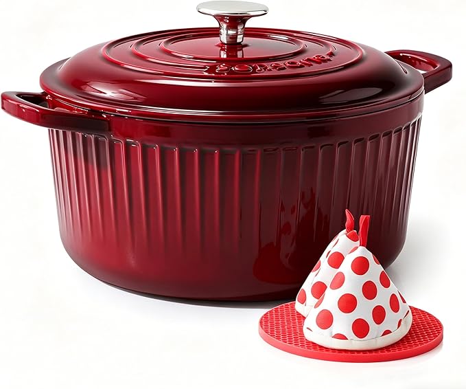 SENSARTE Enameled Cast Iron Dutch Oven Pot by SENSARTE