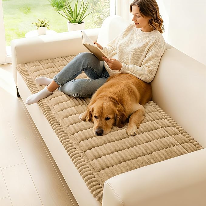 hyha Couch Covers for Dogs Washable, Non Slip Plush Dog Sofa Protectors - Image 2