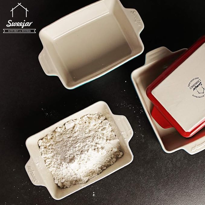 Sweejar Ceramic Baking Dish, Rectangular Small Baking Pan - Image 3