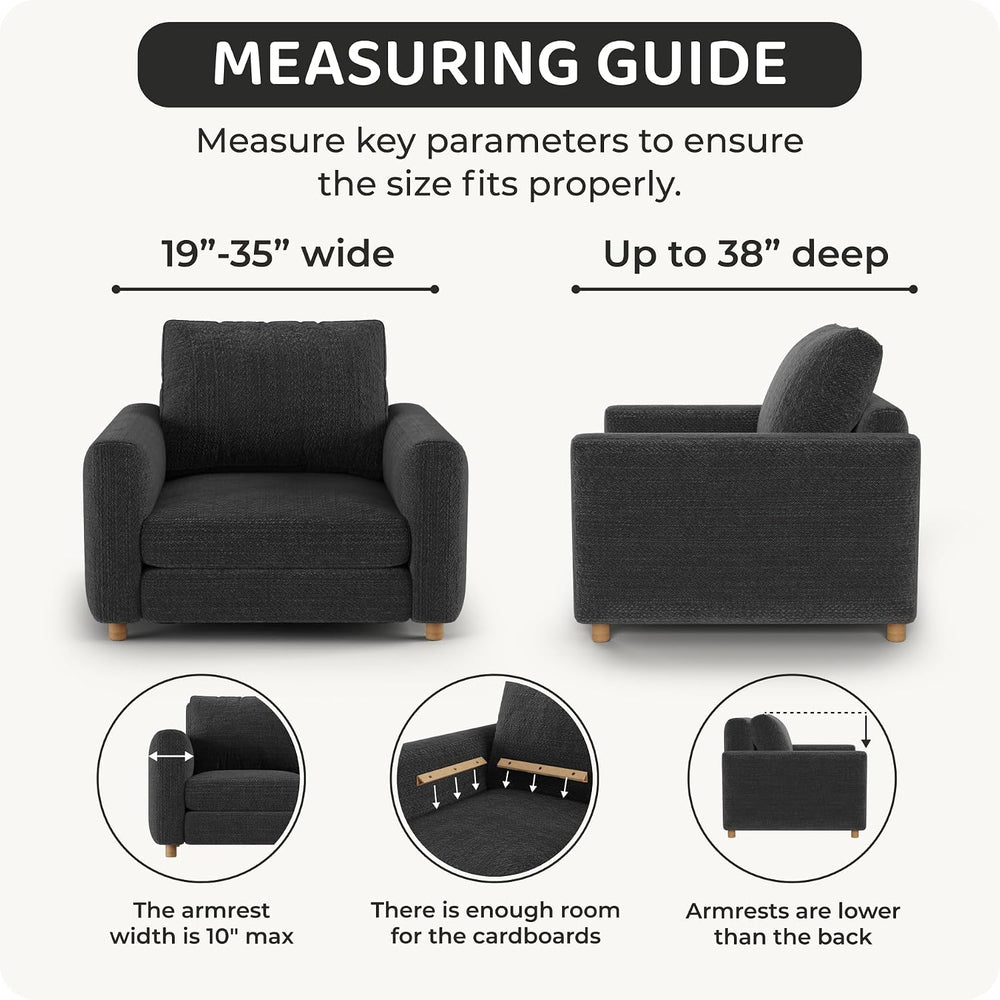 PAULATO Sofa Slipcover - Loveseat Slipcover - Stretch Armchair Cover - Soft P...