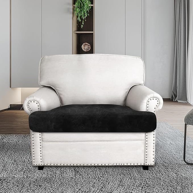Leather Look Couch Cushion Covers Sofa Seat Slipcovers Sets Couches Furniture - Image 3