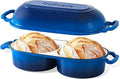 Cast Iron Bread Pan with Lid, Mini Enamel Sourdough Baking Dutch Oven Pot by Culivora