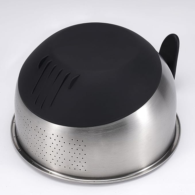 Rice Strainer Bowl Quinoa Washer whit Handle Stainless Steel Colander Versatile - Image 5