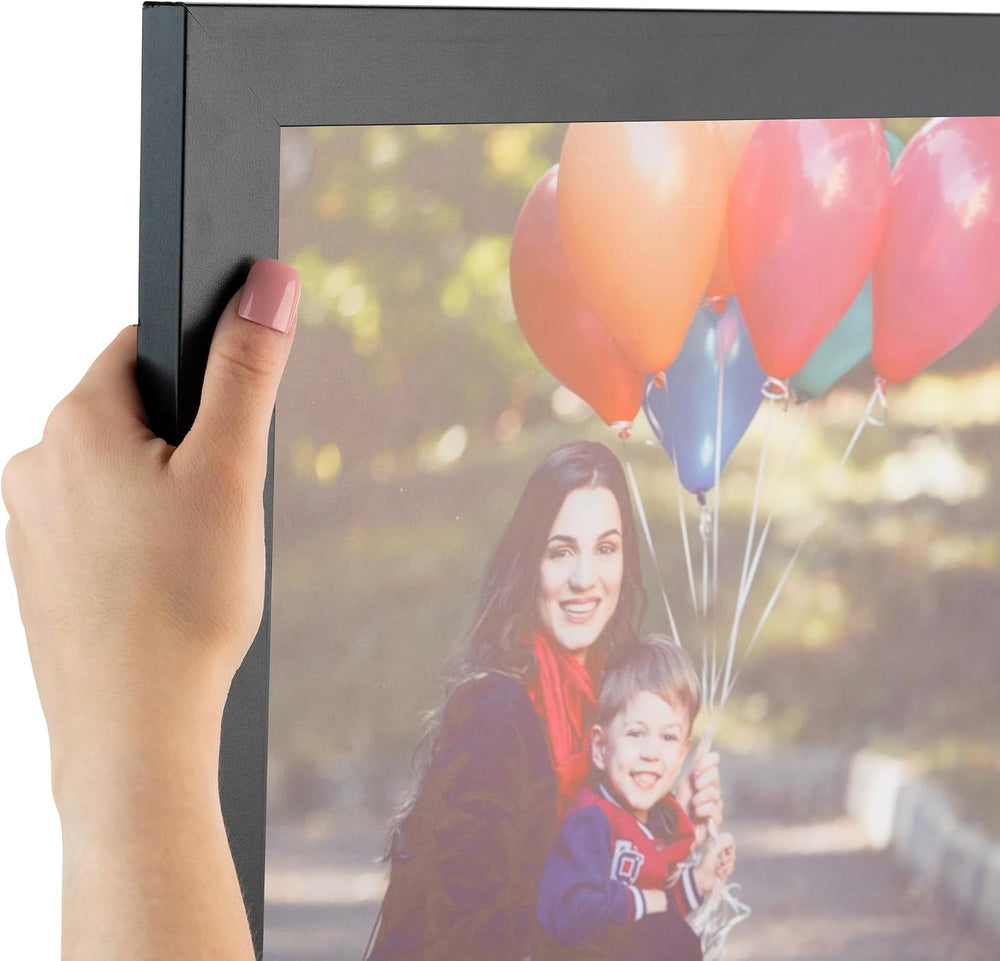 ArtToFrames 11x24 Inch Black Picture Frame, This 1.2500 Inch Custom Poster Fr...