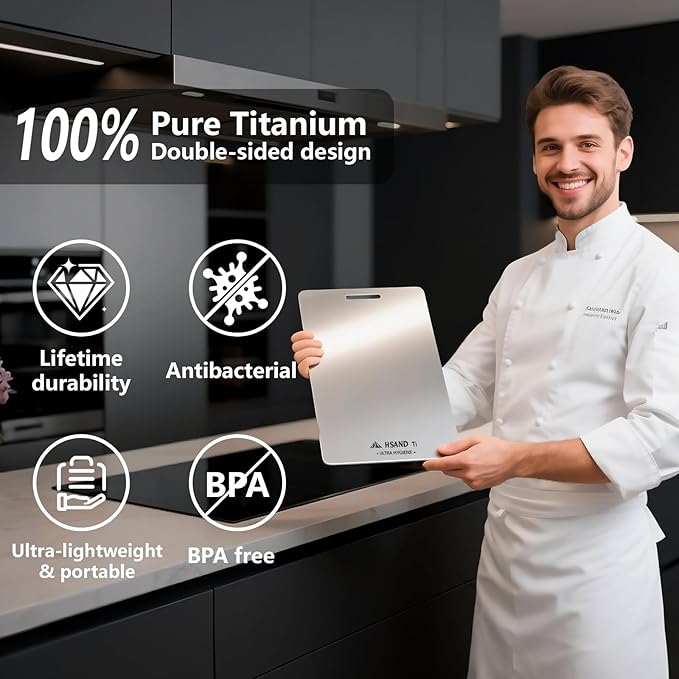 Titanium Cutting Boards for Kitchen, 100% Pure Titanium Cutting Boards - Image 2