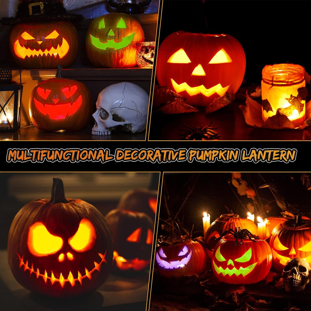 Halloween Pumpkin Lights, Pumpkin Lights with Remote Control
