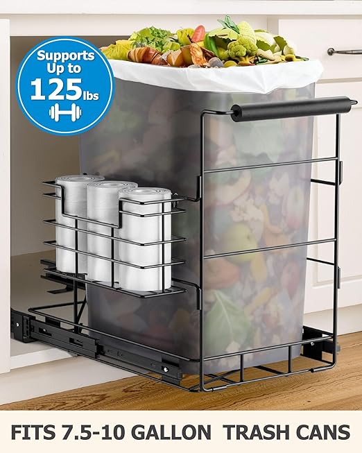 Bulado Pull Out Trash Can Under Cabinet, Under Sink Trash Can Kit