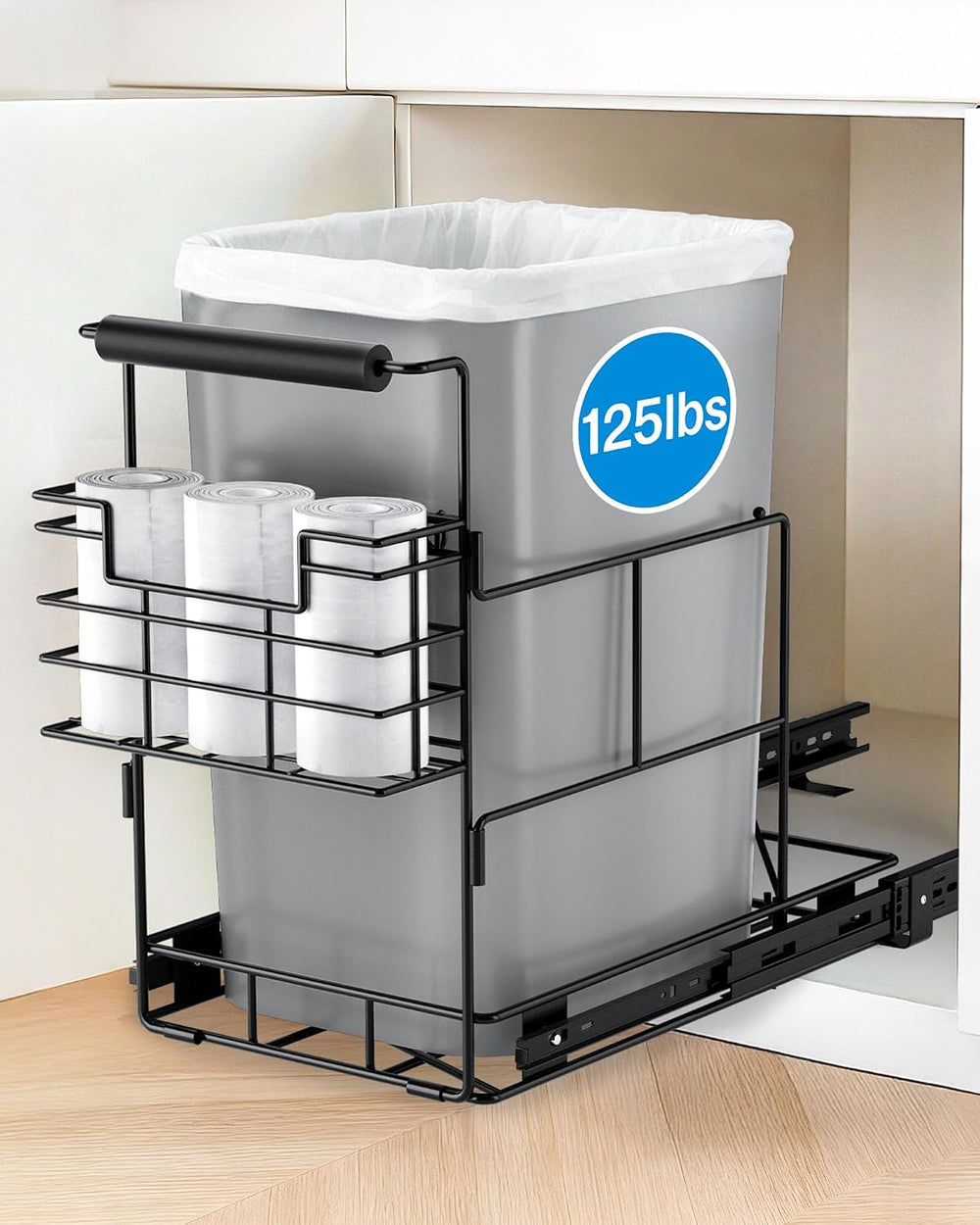 Bulado Pull Out Trash Can Under Cabinet, Under Sink Trash Can Kit