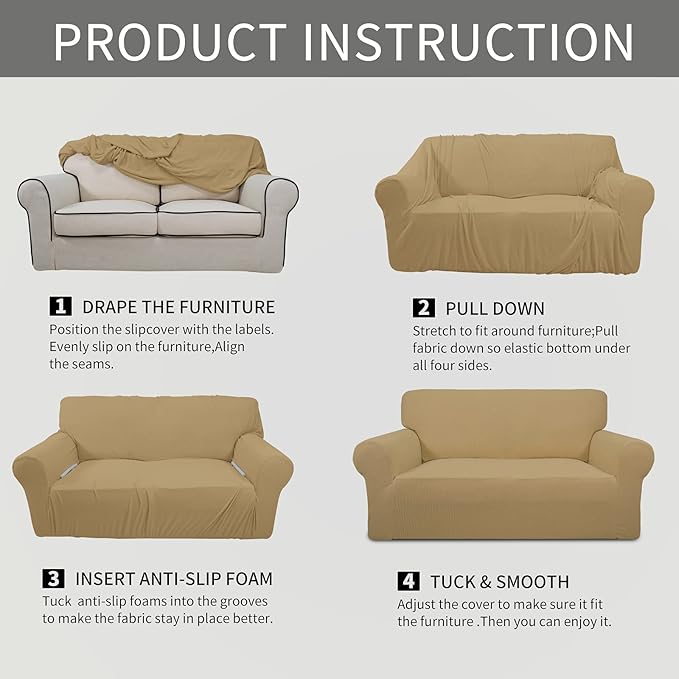 Easy-Going Stretch Chair Sofa Slipcover 1-Piece Couch Sofa Cover Furniture - Image 8