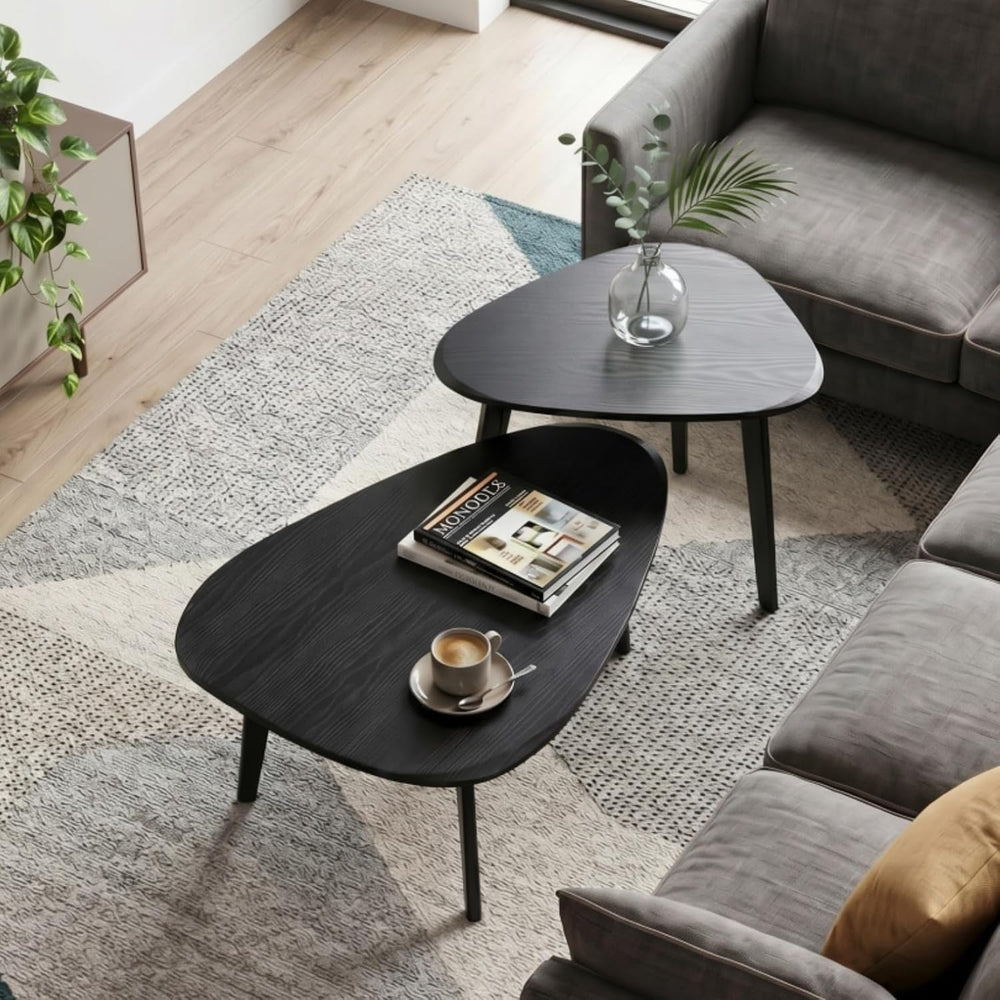 Nesting Coffee Table Set of 2-Mid Century Modern Coffee Table