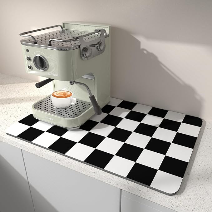 Dish Drying Mat for Kitchen Counter, Absorbent and Stain-Resistant Countertop by BLESWIN